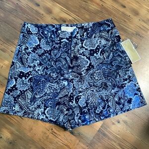 Michael Kors Navy Paisley Shorts - Brand New with Tags Size 4